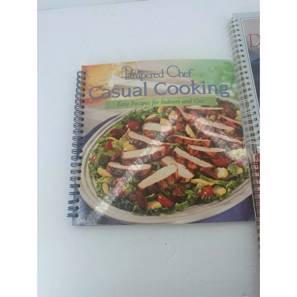 Pampered Chef 3 Spiral Cookbooks: Casual Cooking, All the Best & Desserts